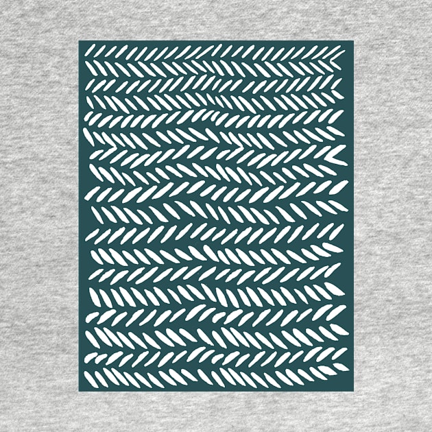 Knitting pattern - white on teal by wackapacka